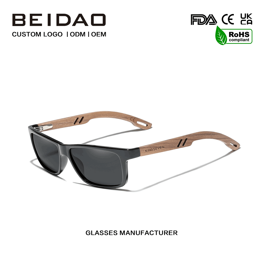 Kacamata Hitam Frame Kacamata Hitam Walnut TR90 Klasik Alami