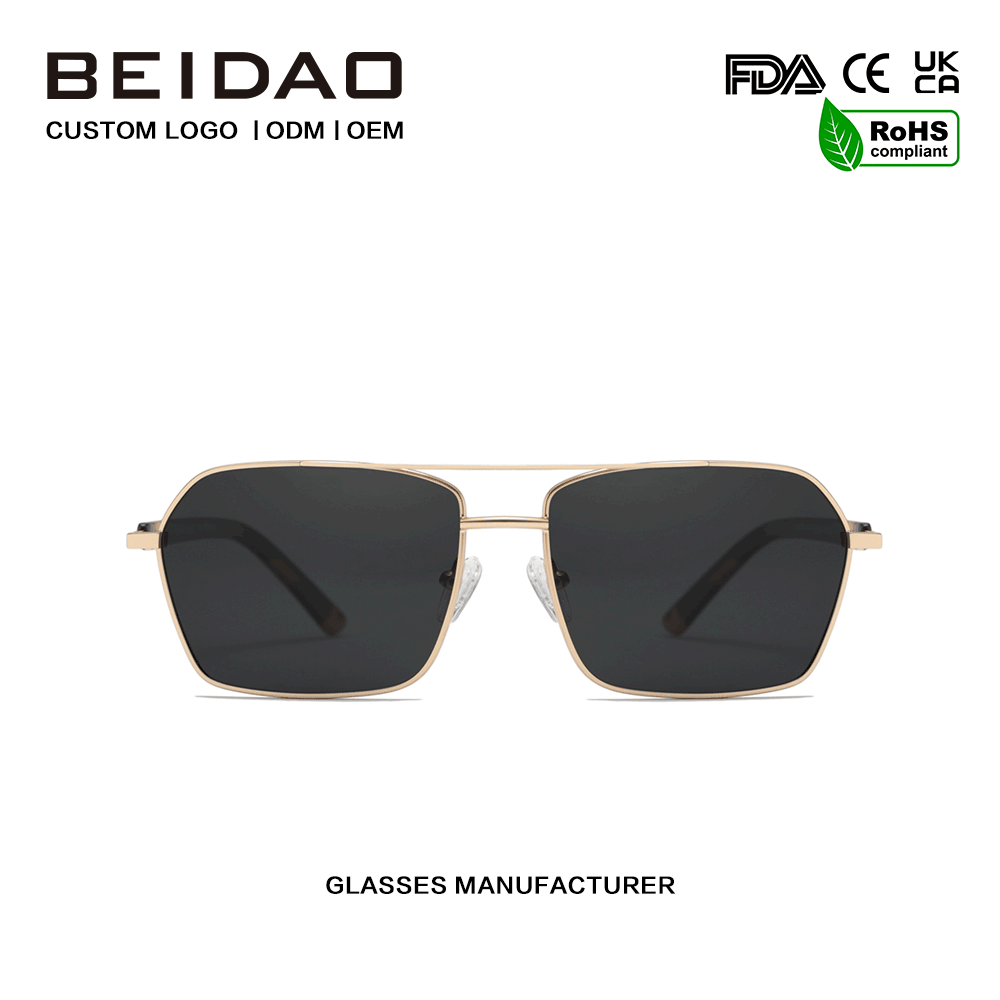 Kacamata Kacamata Lensa Retro Aluminium Paduan UV400 Klasik