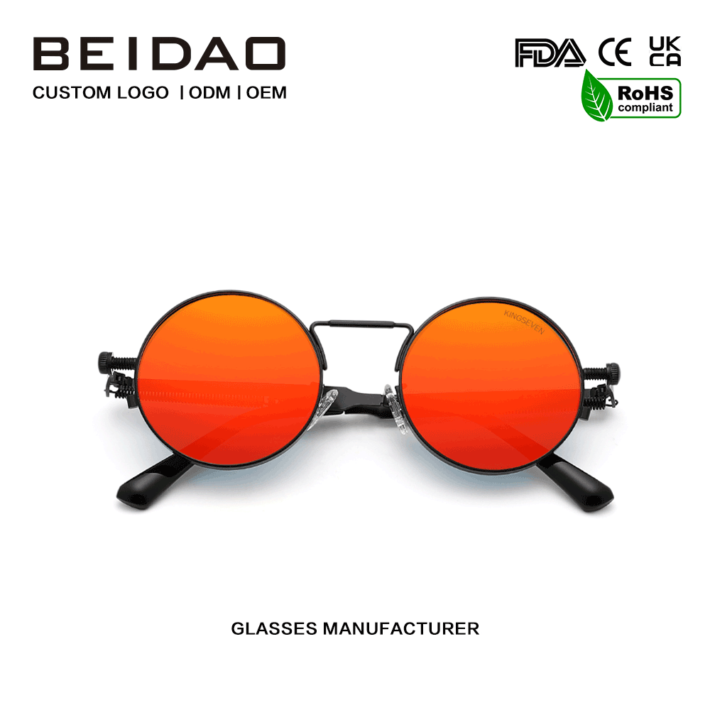 Desainer Red UV400 Protection Polarized Metal Frame Sunglasses