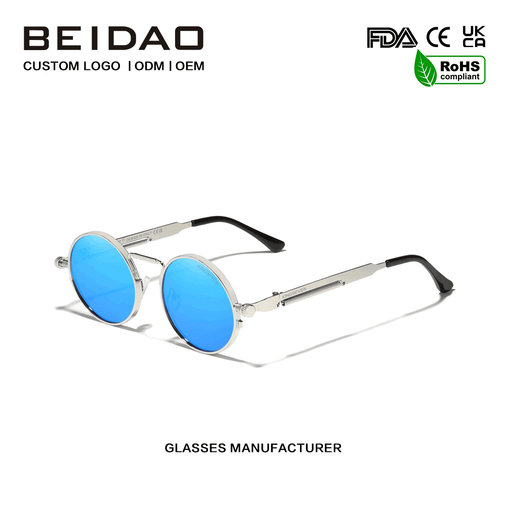 Desainer UV400 pangayoman Polarized Metal Frame Sunglasses