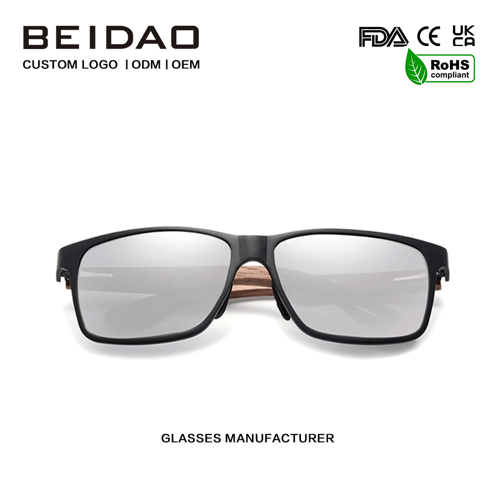Kacamata Sunglasses Polarized TR90 Desainer Kayu