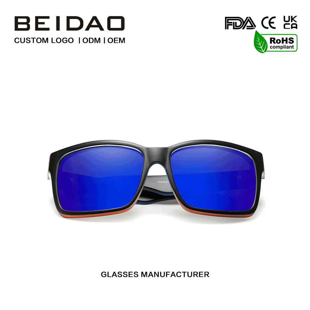 Hot Selling Fashion Polarized Blue Mirro Lensa Kacamata Hitam