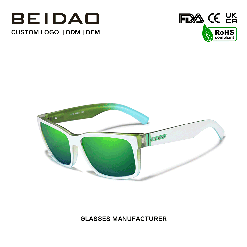 Hot Selling Fashion Polarized Green Mirro Lensa Kacamata Hitam