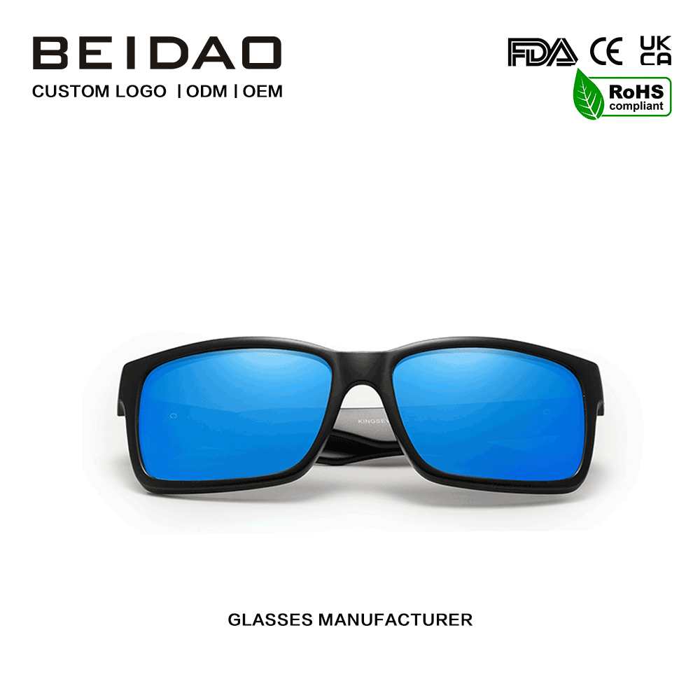 Hot Selling Fashion Polarized Mirror Square Shades Sunglasses