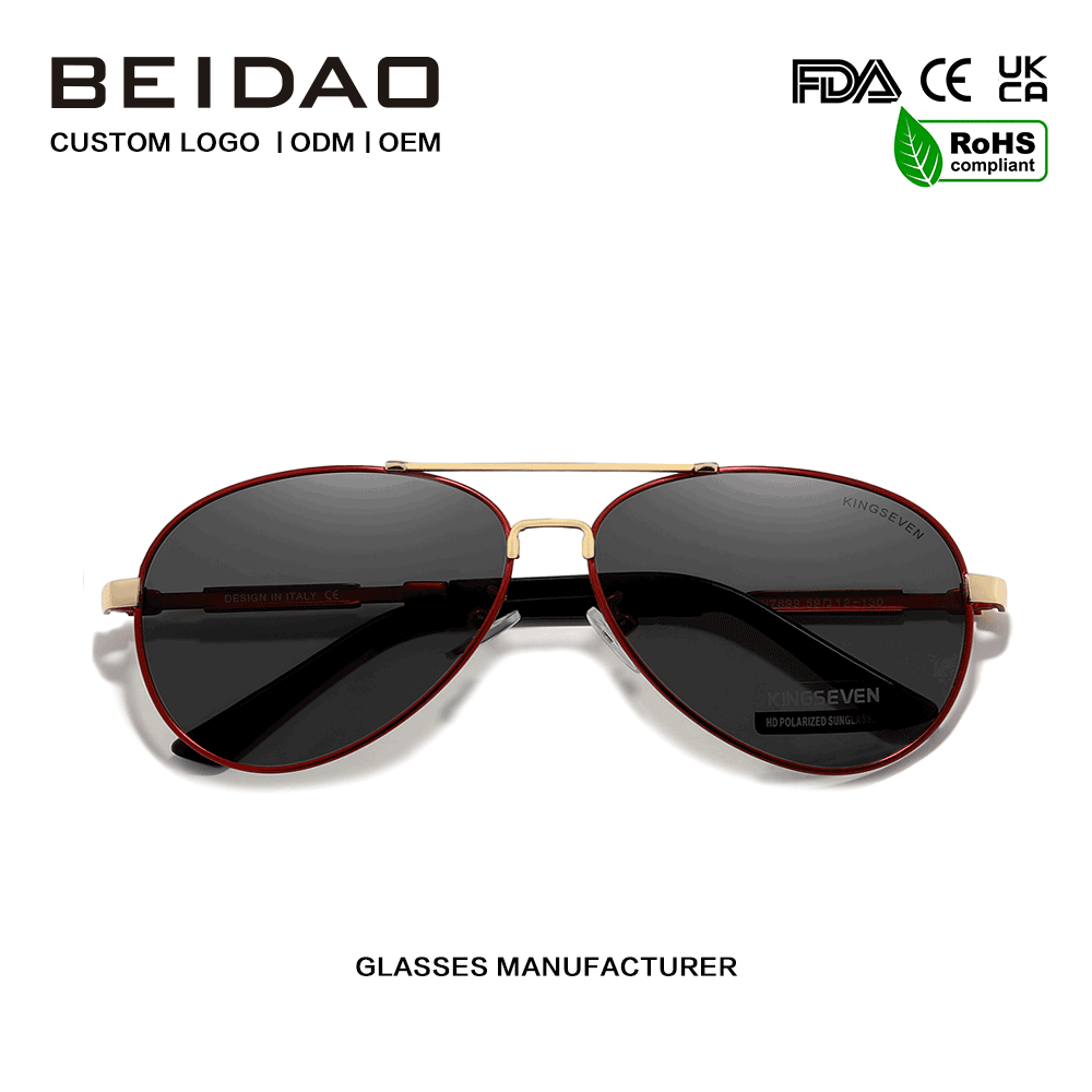Kacamata Hitam Polarized Aluminium Full Rim Pria kanthi Perlindhungan UV400
