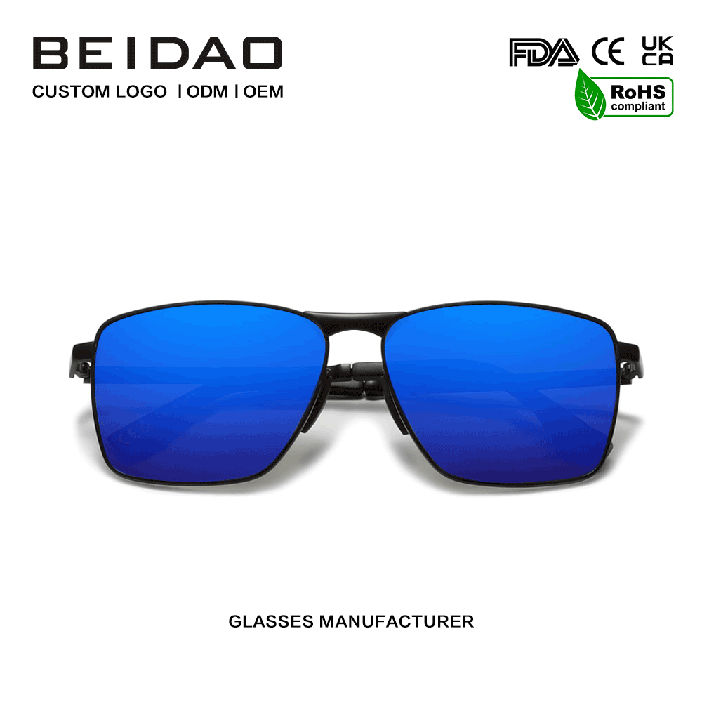 Kacamata Polarisasi UV400 Rectangular Biru Modern