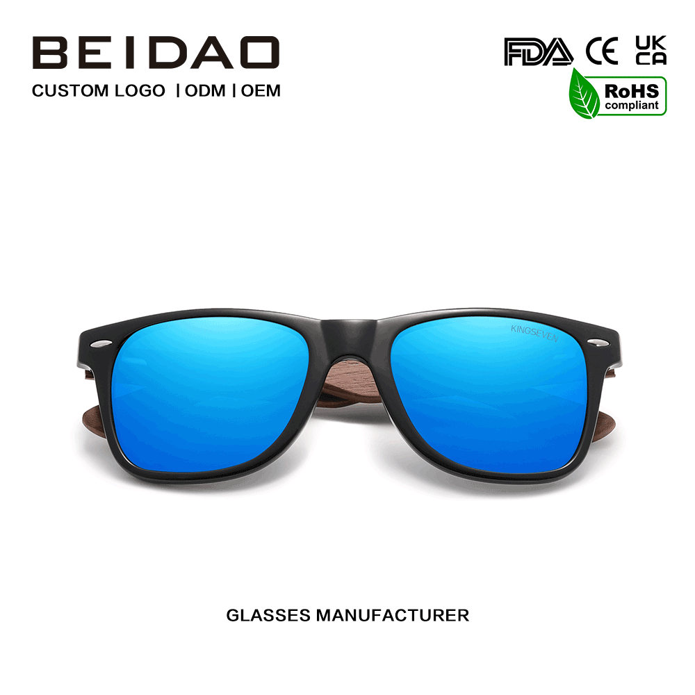 Kacamata Kacamata Lensa Biru Retro Anti-Reflektif Kenari Modern
