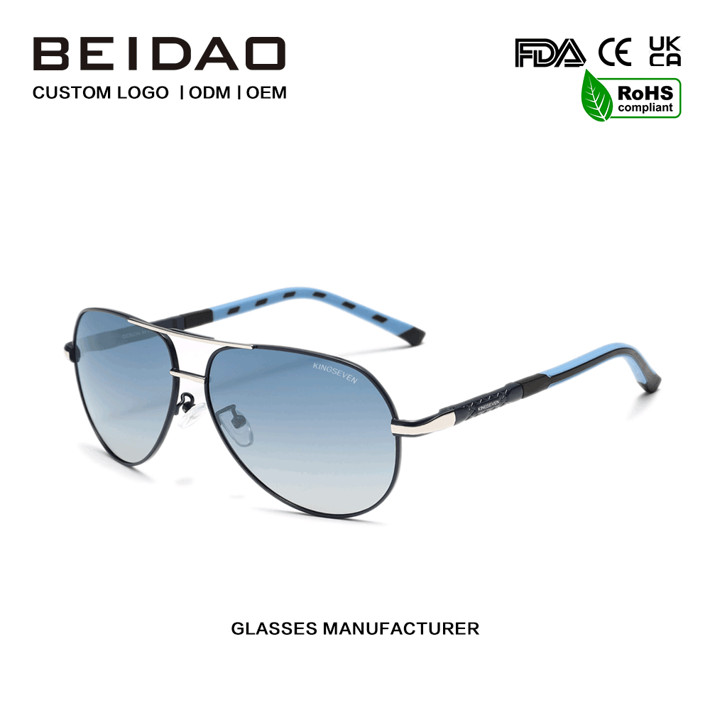 Desainer anyar Gradient Alloy Frame UV400 Fashion Sunglasses