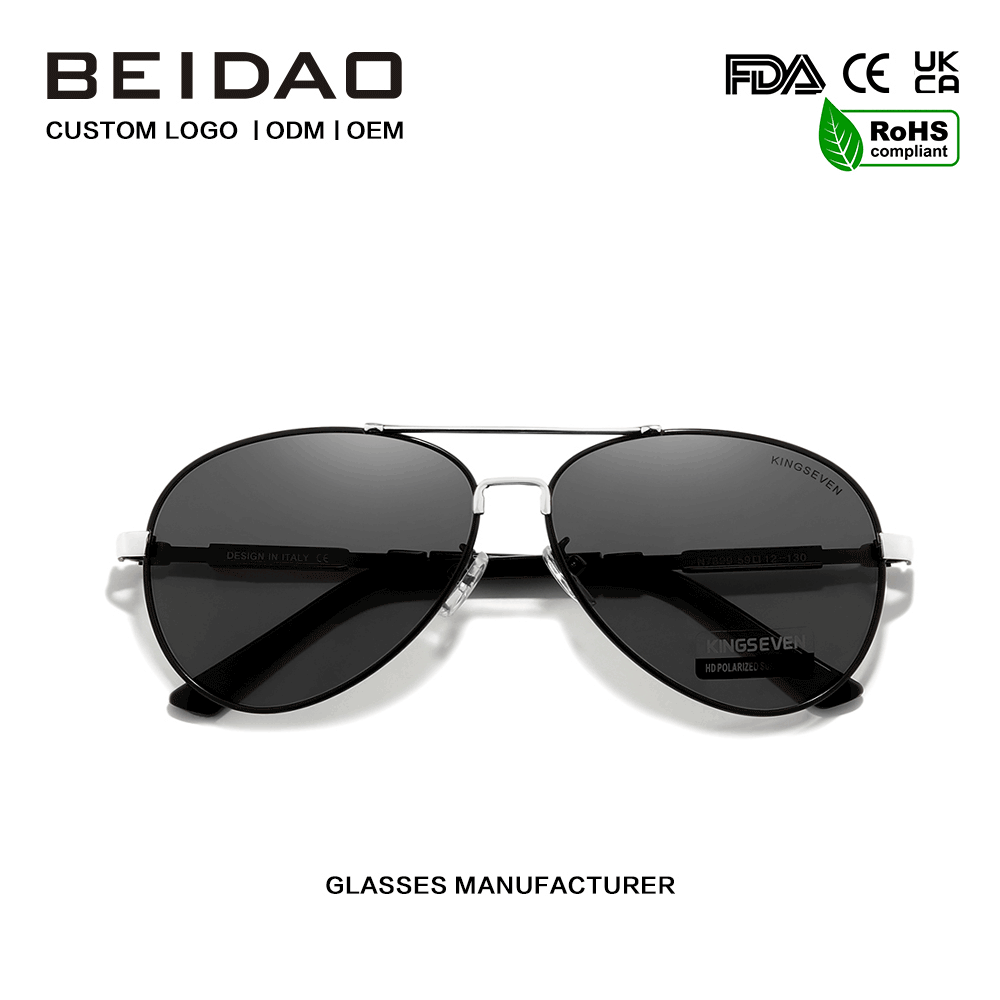 Kacamata Hitam Polarized Aluminium Full Rim karo Lensa Polikarbonat