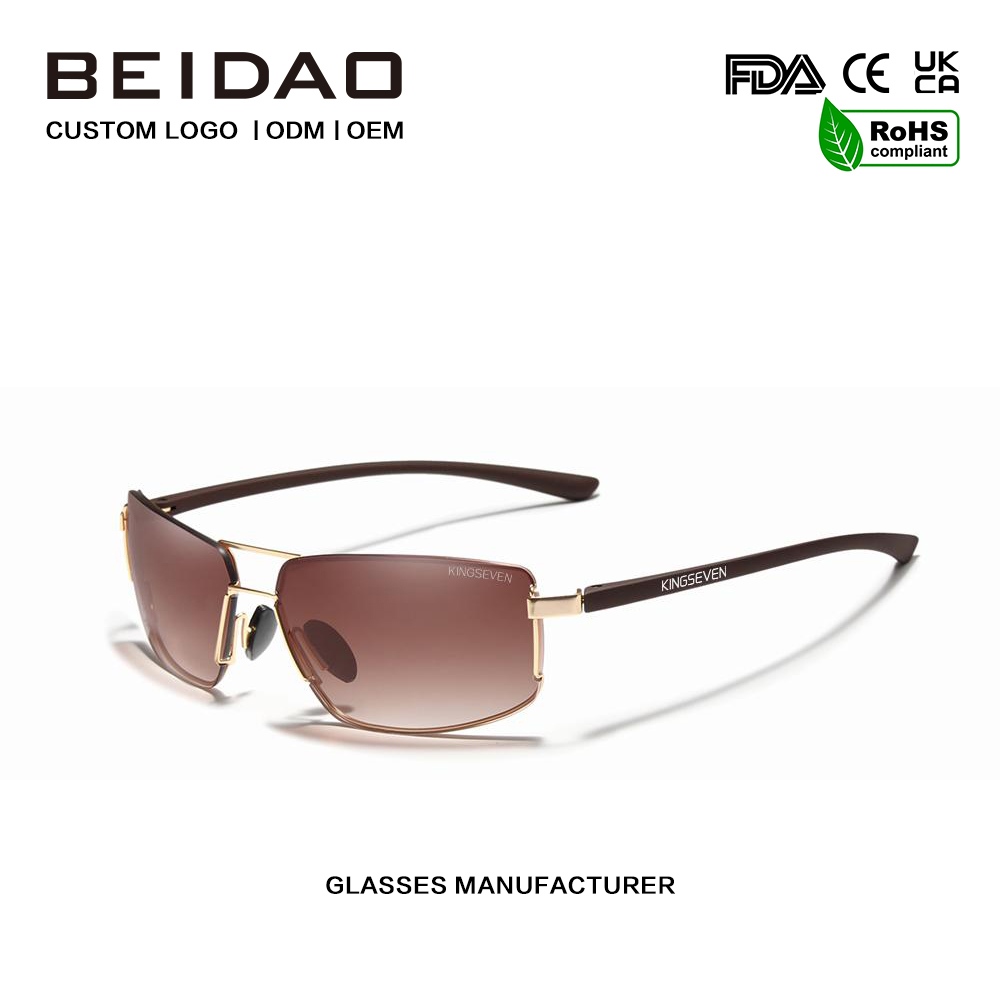 Kacamata Polarized Aluminium Square Vintage Unisex